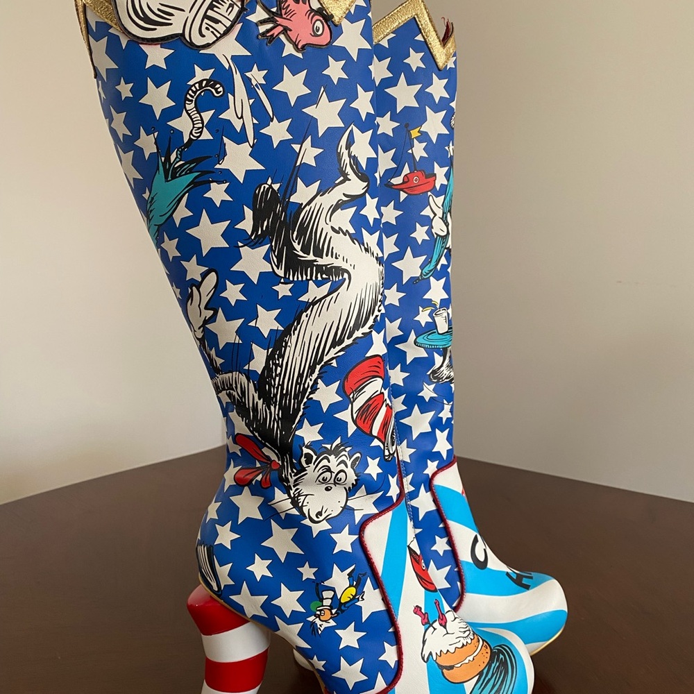 Irregular Choice Dr Seuss Boots Sz 9 - Picture 4 of 17